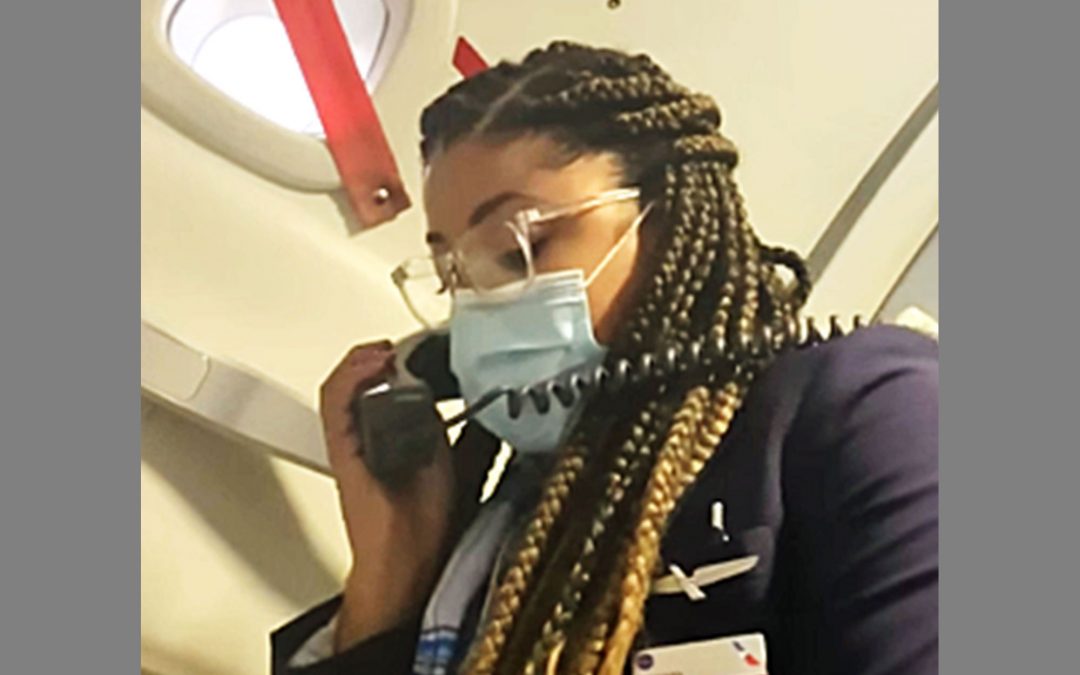 American Airlines flight attendant shows how to communicate with customers in difficult times