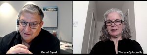 [image of Dennis Synal and Theresa Quintanilla on Zoom call]