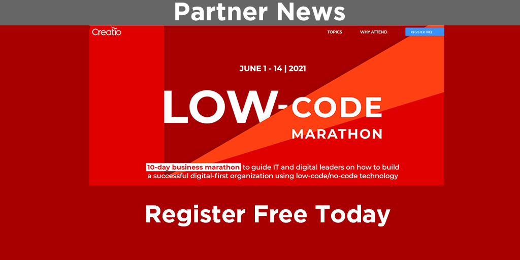 Low-Code Marathon coming in June from Creatio